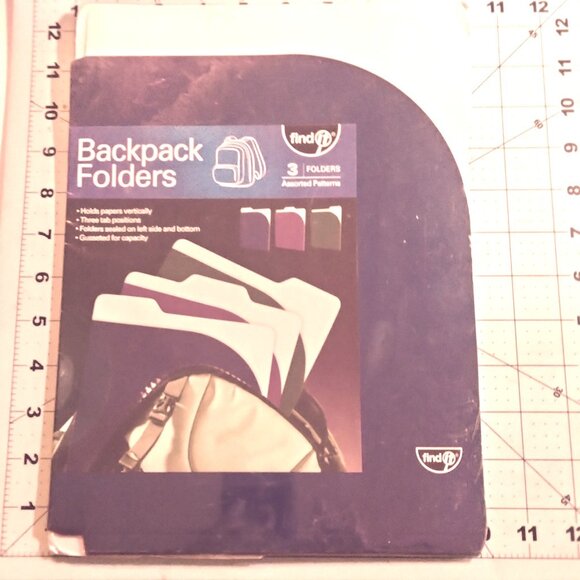 Backpack Folders Find It 3 Pack Assorted Colors Vertical Paper Storage Label Tab - Picture 2 of 4